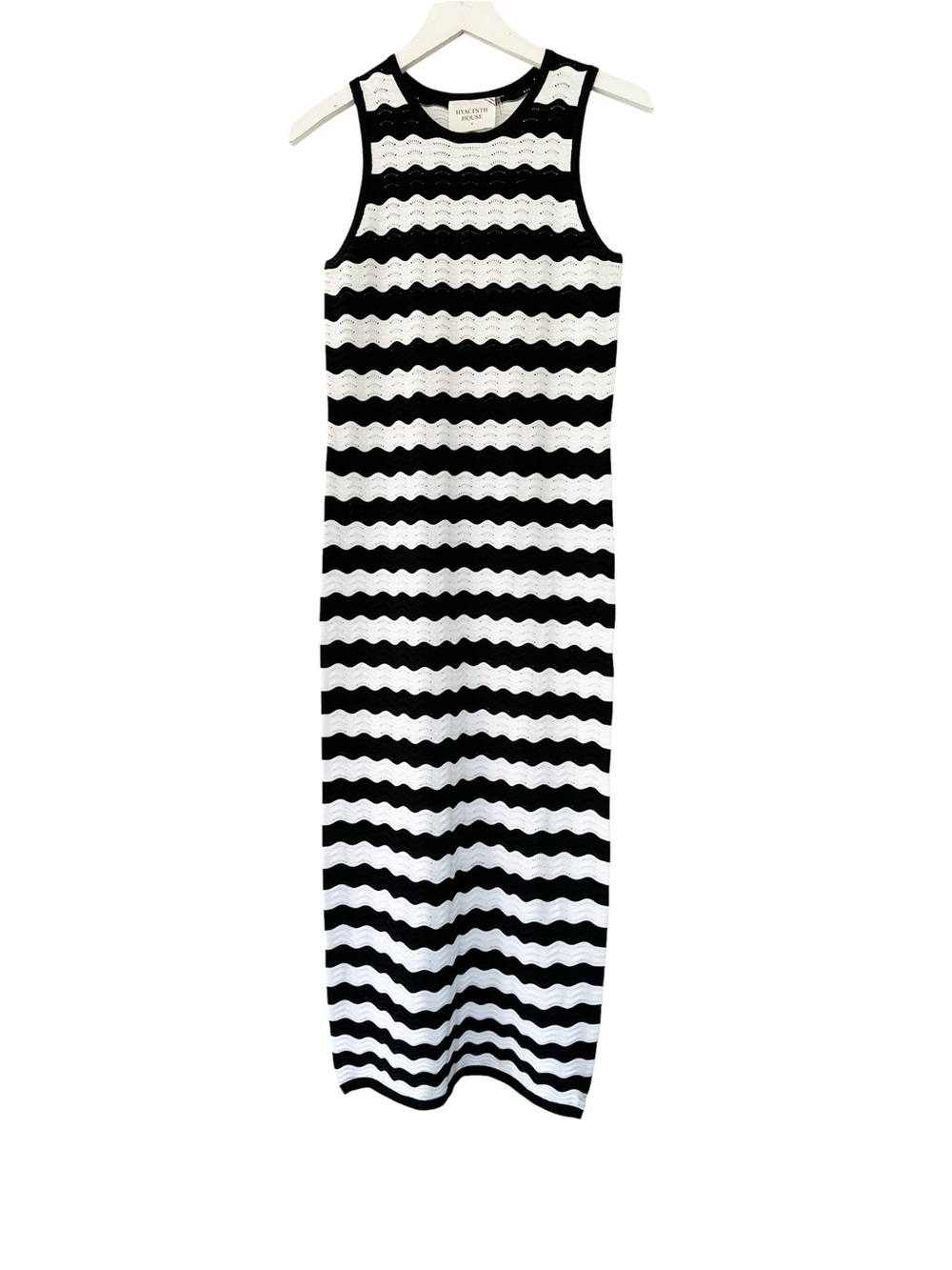 Tuckernuck | Hyacinth House • Black & White Wavy Knit Stripe Wilder Dress - Picture 2 of 8